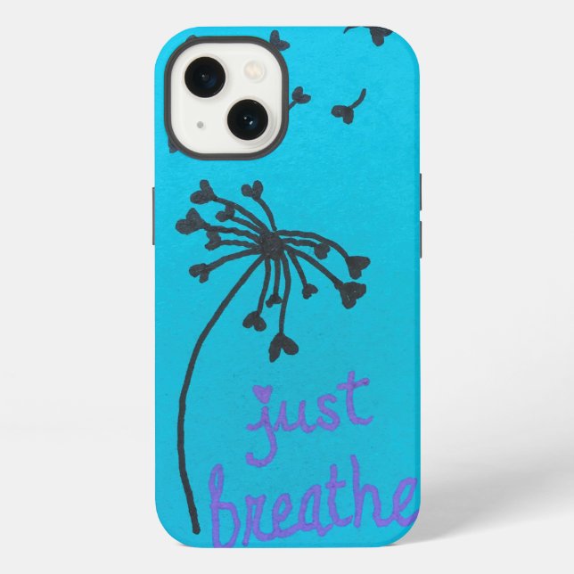 Dandelions - Just Breathe iPhone Case (Back)