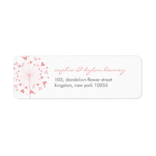 Dandelions Love Cute Summer Wedding Address Labels
