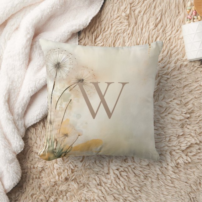 Dandelions Monogram Cushion (Blanket)