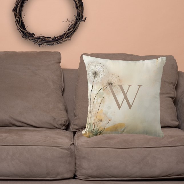 Dandelions Monogram Cushion (Creator Uploaded)