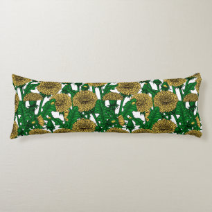 Dandelions on white body cushion