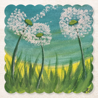Dandelions - Original Painting Paper Coaster