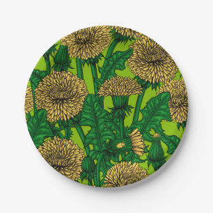 Dandelions Paper Plate