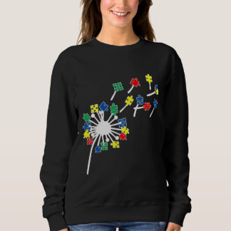 Dandelions Puzzle Pieces Autism Awareness Sweatshirt