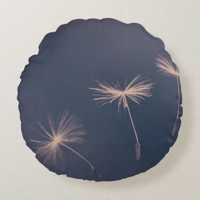 Dandelions Rebirth Strength Power Throw Pillow (Front)