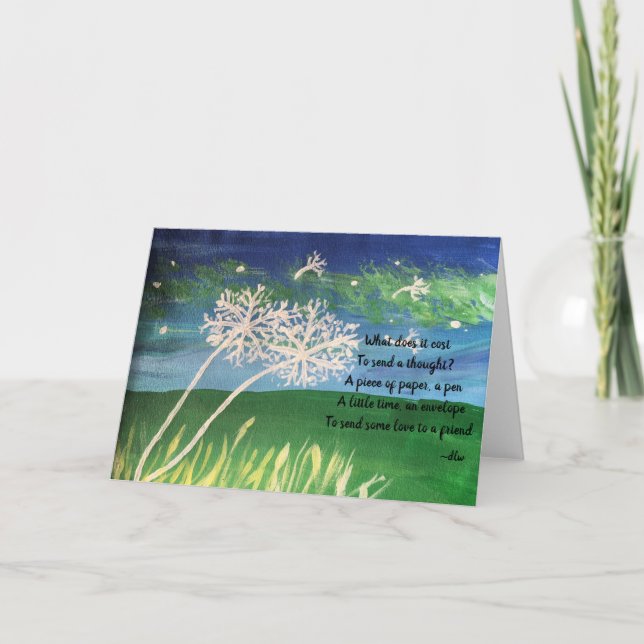 Dandelions - Send a Thought Card (Front)