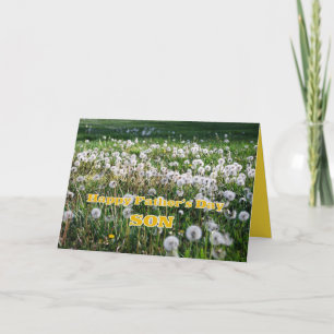 Dandelions Son Happy Father's Day Humour Card
