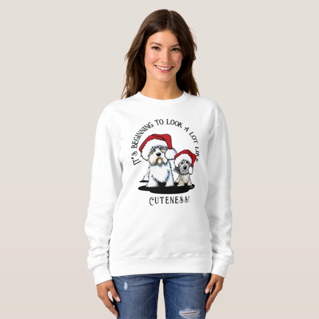 Dandie Dinmont Terrier Christmas Sweatshirt (Front Full)