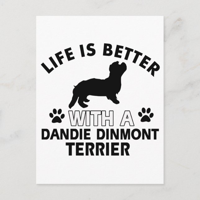 Dandie Dinmont Terrier designs Postcard (Front)
