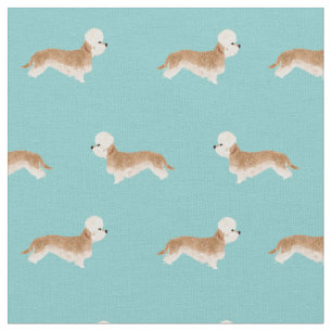 Dandie Dinmont Terrier dog blue Fabric