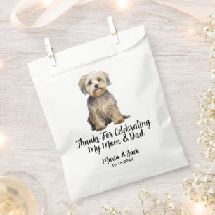 Dandie Dinmont Terrier Full Colour Pet Wedding Favour Bags