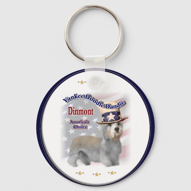 Dandie Dinmont Terrier Gifts Key Ring (Front)