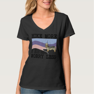 Dandie Dinmont Terrier Hike More Worry Less Graphi T-Shirt