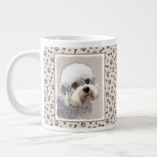 Dandie Dinmont Terrier Painting Original Dog Art Large Coffee Mug