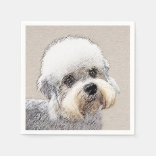 Dandie Dinmont Terrier Painting Original Dog Art Napkin