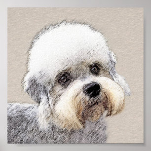 Dandie Dinmont Terrier Painting Original Dog Art Poster