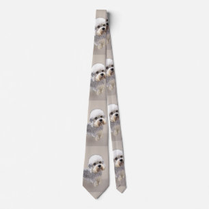 Dandie Dinmont Terrier Painting Original Dog Art Tie