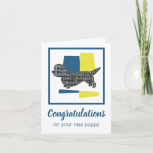 Dandie Dinmont Terrier Puppy Dog Congratulations Card