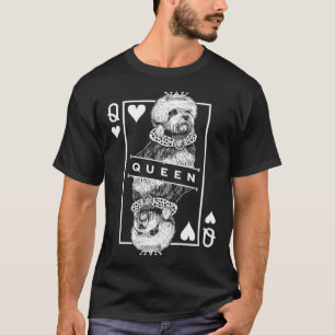 Dandie Dinmont Terrier Queen Of Hearts Dog T-Shirt