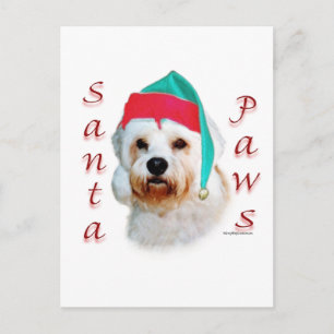 Dandie Dinmont Terrier Santa Paws Holiday Postcard