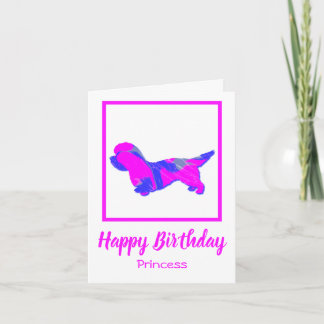 Dandie Dinmont Terrier Silhouette Dog Funny Card