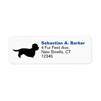 Dandie Dinmont Terrier Silhouette Return Address