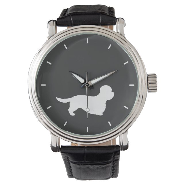 Dandie Dinmont Terrier Silhouette Watch (Front)