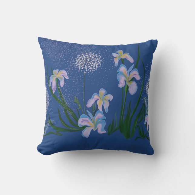 Dandilion Puff Throw Pillow (Front)