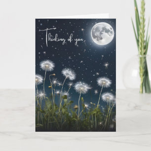 Dandleions In Moonlight Thinking of You Card