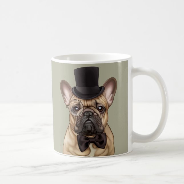Dandy Chic French Bulldog Coffee Mug (Right)