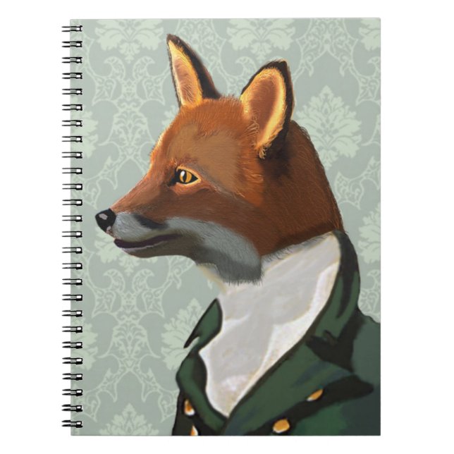 Dandy Fox Portrait 2 Spiral Notebook (Front)