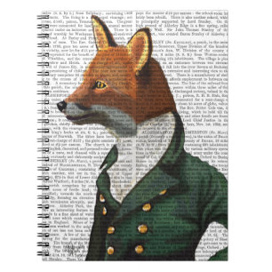 Dandy Fox Portrait Spiral Notebook