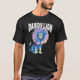 Dandy Lion Dandelion Flower Face Pun Graphic Cute T-Shirt