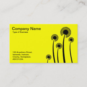 DandyLion Clocks - Black and Yellow Business Card