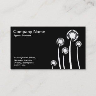DandyLion Clocks - White on Black Business Card