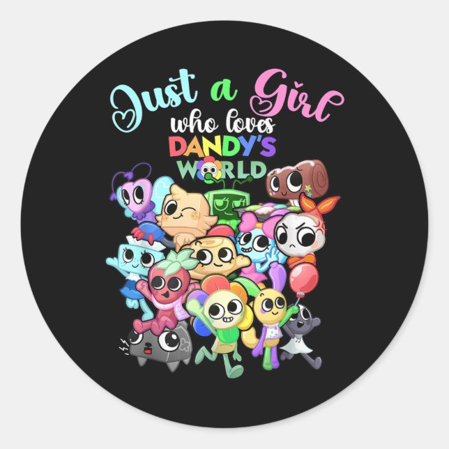Dandys World Costume Girls _ Girl Who Loves Dandys Classic Round Sticker (Front)