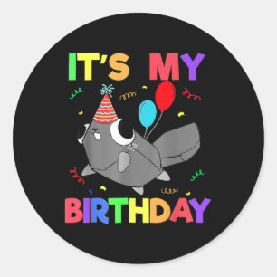 Dandys World Pebble Birthday Decoration For Kids B Classic Round Sticker