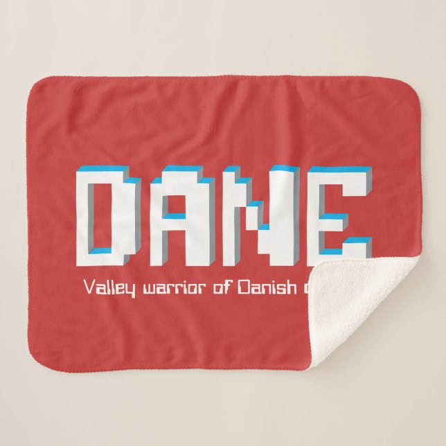 Dane boys name and meaning pixels text gamers sherpa blanket (Front (Horizontal))