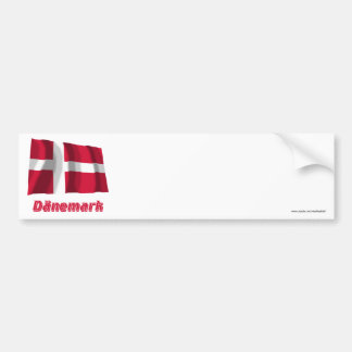 Dänemark Fliegende Flagge mit Namen Bumper Sticker