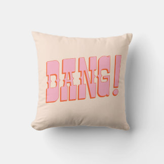 DANG! (western saloon font, retro mod colours) Cushion