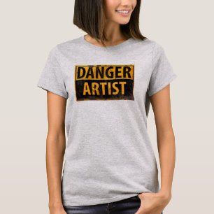 DANGER ARTIST Distressed Metal Rust Sign T-Shirt
