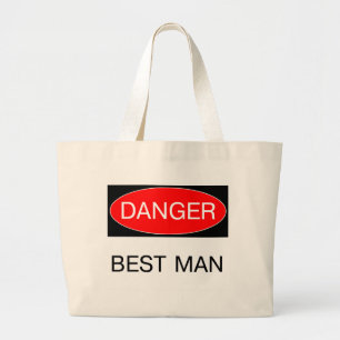 Danger - Best Man Funny Wedding T-Shirt Mug Apron Large Tote Bag