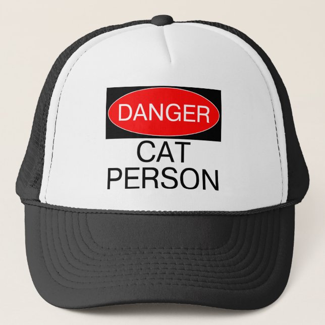 Danger - Cat Person Funny T-Shirt Mug Hat Apron (Front)