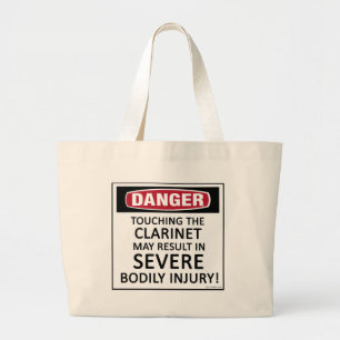 Danger Clarinet Large Tote Bag