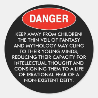 Danger Classic Round Sticker