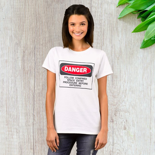 Danger Confined Space Entry Safety Warning T-Shirt (Creator Uploaded)