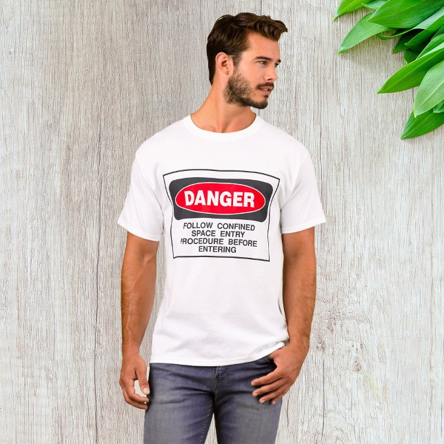 Danger Confined Space Entry Safety Warning T-Shirt (Creator Uploaded)
