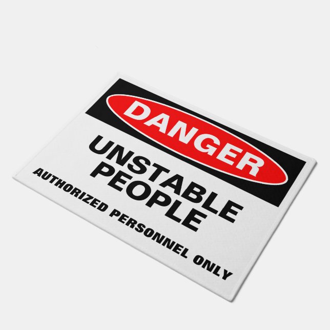 DANGER Customisable Doormat (Angled)