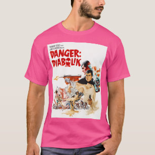 Danger Diabolik - 1968 Illustrated Vintage Movie P T-Shirt