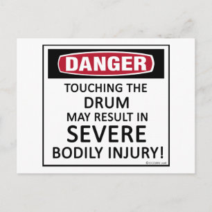 Danger Drum Postcard